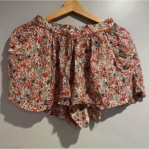 Zara Girls Floral Shorts Pink Gray Size 13 14 Lightweight Summer Beach Vacation